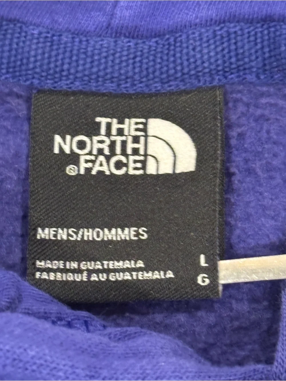 The North Face Purple Pullover Hoodie Men’s Large Box Logo Never Stop Exploring